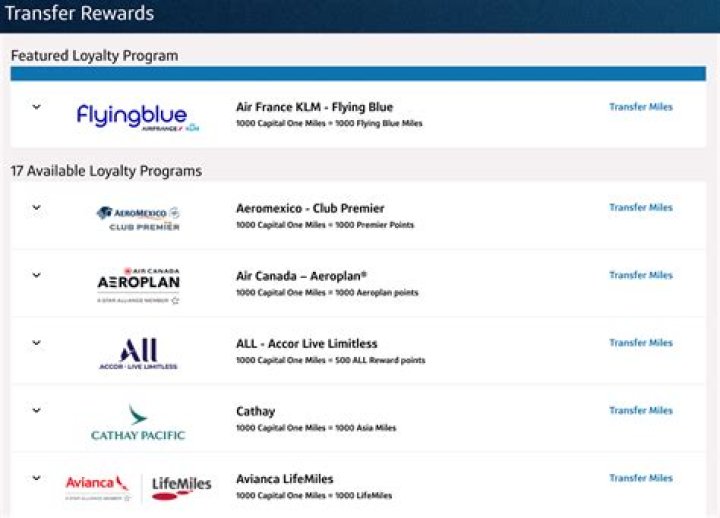 Can you transfer airline miles to another airline?