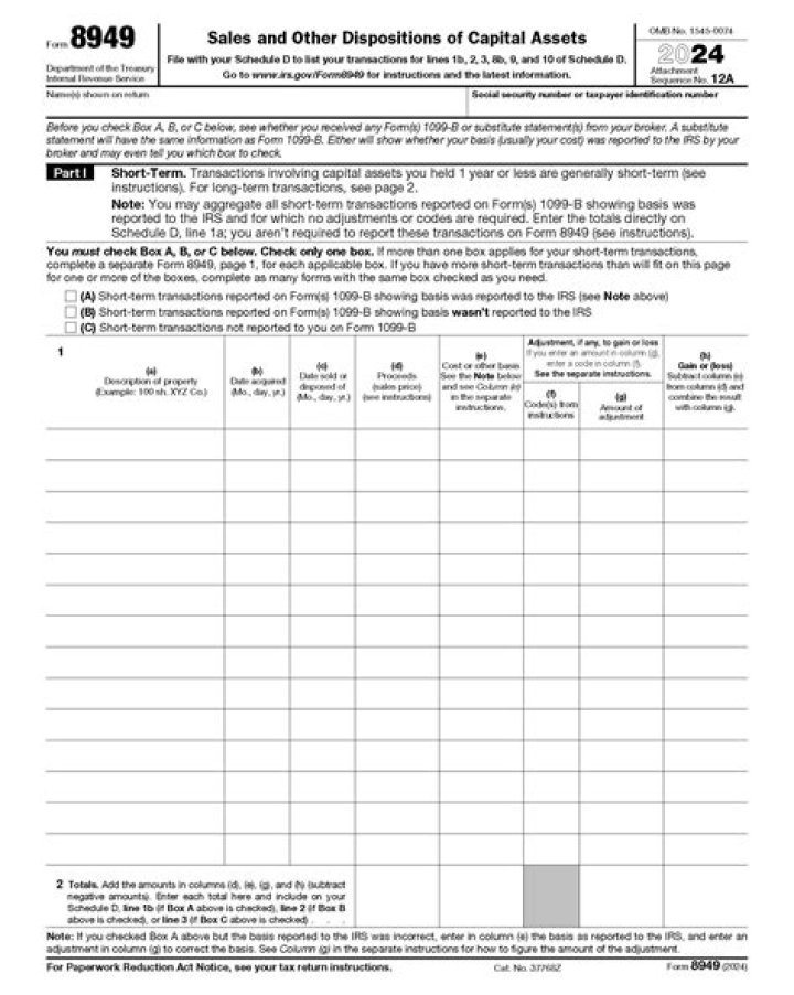 Do I have to list every transaction on form 8949?