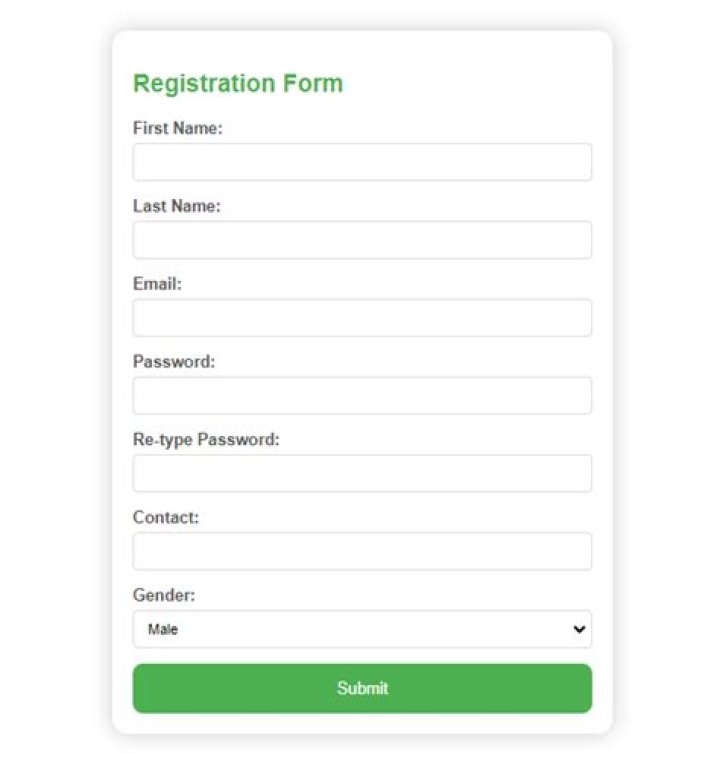 How do I create a registration form?