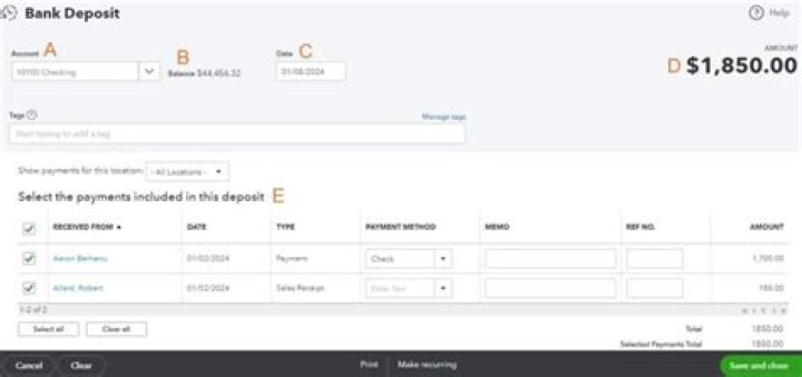How do I enter a deposit into an owner in QuickBooks?