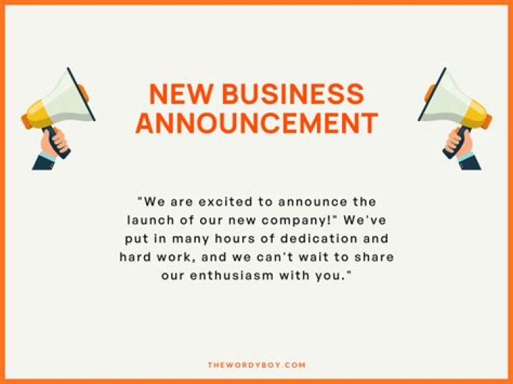 How do you announce a new small business?