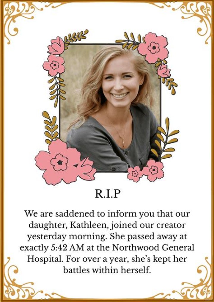 How do you write a death message?