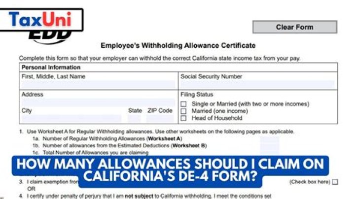 How many tax allowances can a single person claim?