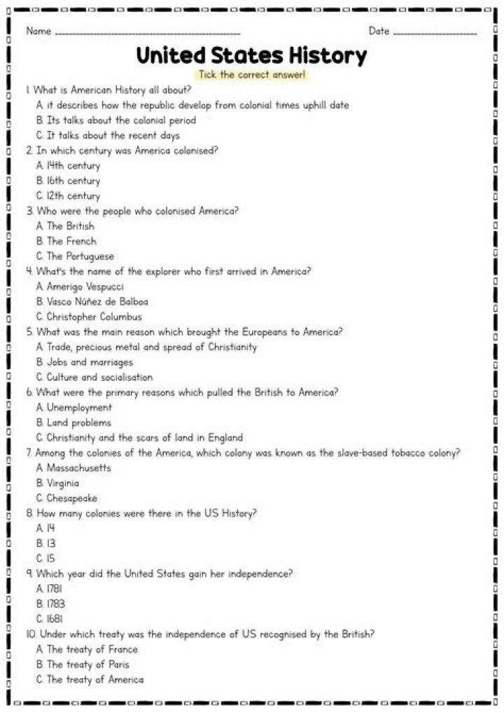 What are some good US history questions?