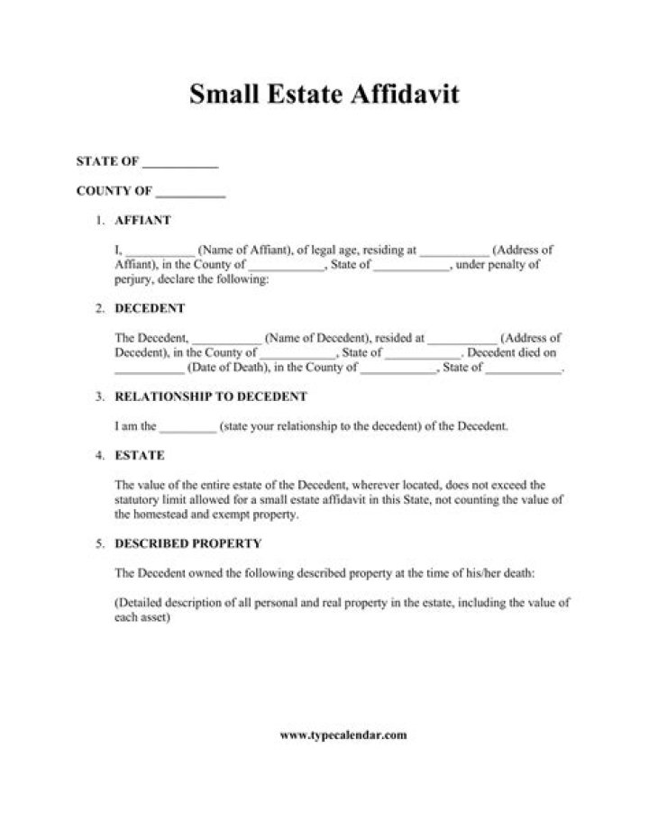 What do I do with a small estate affidavit?