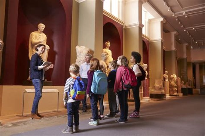 What does a docent do at the museum?
