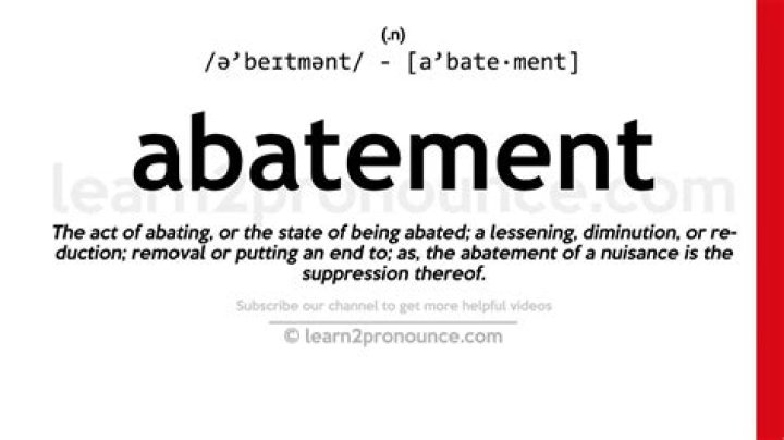 What does abatement of penalties mean?