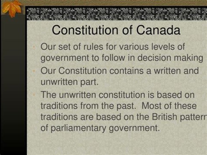 What is the unwritten constitution of Canada?