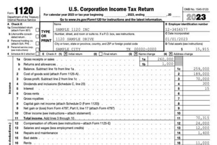 What type of corporation files a 1120?